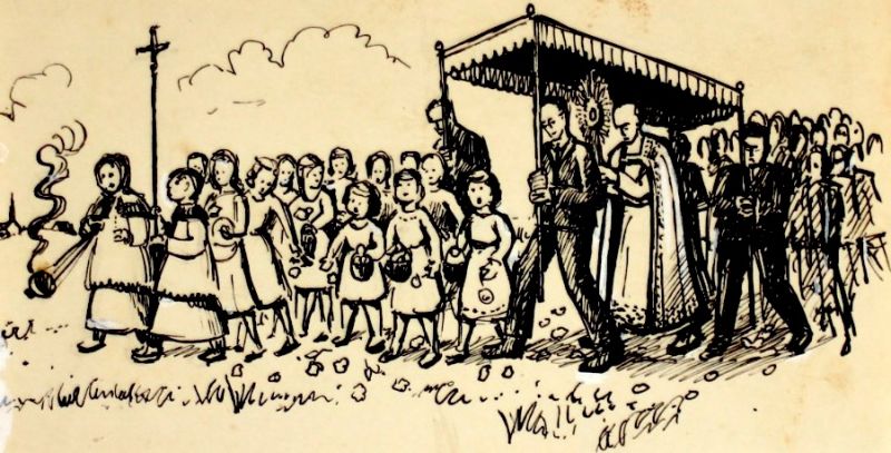 Datei:Bayer Fronleichnamsprozession Zeichenstudie VI6051.jpg