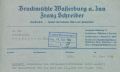 Briefkopf der Bruckmühle Franz Schreiber, 1954.
